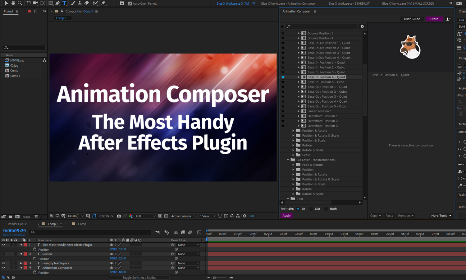 Animation composer after effects cs4